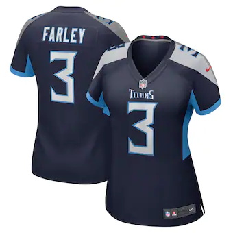 womens nike caleb farley navy tennessee titans game jersey_
